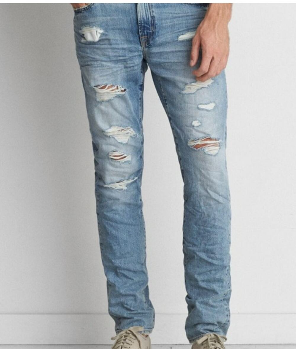 AMERICAN EAGLE Extreme Flex 4 Distressed Slim Jeans 29x30